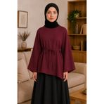 bellura Asimetrik Kesim Bağcıklı Oversize Modal Tunik