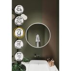 BELMO Odin Oval Aynalı Kapaklı Lavabo Üstü Banyo Dolabı