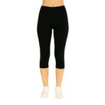 Belpa Sıla Sella Kadın Likralı Slim Fit Kapri Tayt, Siyah, L