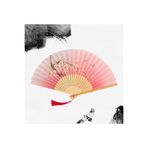 BELUGA Yelpaze Bambu Kumaş Serinletici Vintage Pembe Bahar Dalı Şık Dekorasyon Püsküllü Japon Yelpaz