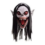 Belupai Uzun Saçlı Zombi Vampir Maskesi, Cadılar Bayramı Korku Face Hayalet Maske Cadılar Bayramı Kostüm Aksesuarı için Demon Killer(#1)