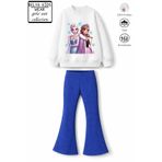 Belya Kids Wear Kız Çocuk Elsa1 Tasarım Üst 3 İplik Pamuk Şardonsuz Kumaş.Alt Pamuk Fitilli Tayt Takım