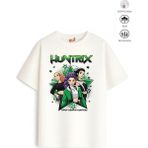 Belya Kids Wear Kız Çocuk Tam Kalıp Hun Tasarım 12 Oversize Tişört - Çok Renkli - 7 - 8 Yaş