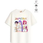Belya Kids Wear Kız Çocuk Tam Kalıp Hun Tasarım 14 Oversize Tişört - Çok Renkli - 7 - 8 Yaş