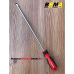 Bema 6*300MM Crv Uzun Kalın Uçlu Düz Tornavida Mıknatıs Uçlu 41CM - Kırmızı - Siyah