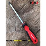 Bema 8*150 PH3*150 Crv Kalın Uçlu Yıldız Tornavida Mıknatıs Uçlu - Kırmızı - Siyah