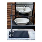 bemdesign Dekoratif Havluluk Banyo Düzenleyici Siyah Kuvars Mermer - Platin