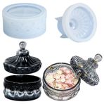 Beminh Reçine Kalıp Şişesi, Kapaklı Puding Kavanozu DIY El Sanatları için Silikon Kalıp Epoksi Reçine Döküm, Mücevher Kutusu, Şeker Atıştırmalıkları Saklama Kabı, Mumluk Ev Dekoru (Şişe C)