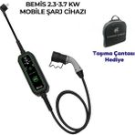 Bemis 2,3 - 3,7 kw Mini Mobil Araç Şarj Aleti 5 Metre BEV-111-0001 - 100