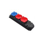 Bemis BK6-2504-4614 3x25A 3P+E 380V IP55 Kauçuk Plastik Trifaze 2 Tri 1 Mono 3'lü Grup Priz