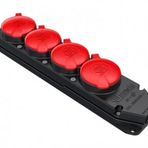 Bemis BK6-2504-4618 3x25A 3P+E 380V IP55 Kauçuk Plastik Trifaze 4lü Grup Priz