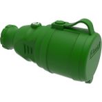 Bemis BV1-1402-2311 1x16A 2P+E 200 250 Watt IP44 Yeşil Monofaze Kauçuk Uzatma Prizi