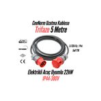 Bemis Elektrikli Araç Trifaze Uzatma Kablosu 5 Metre | 11 kW – 22 kW | 5/32A Fiş–5/32A Priz|5x6 TTR