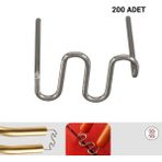 Bemoold 200 Adet 0,8mm Dalgalı Tip Plastik Kaynak Zımba Teli - -- - ----