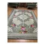 Bemrax Fistanbul Modern Desen Lastikli Halı Örtüsü Gri 160 x 230