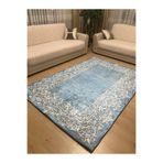 Bemrax Fistanbul Modern Desen Lastikli Halı Örtüsü Mavi 160 x 230