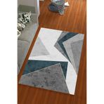 Bemrax Geometrik Desen Kadife Halı Örtüsü Renkli 160 x 230