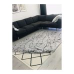 Bemrax- Modern Desen Lastikli Halı Örtüsü Renkli 150 x 235