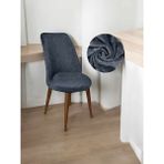 Bemrax Oval Kadife Sandalye Kılıfı - 50 x 50 cm - Antrasit