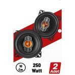 BEN AUDIO lcx-4g 250 Watt 10 Cm Araba Oto Hoparlör Tweeter'lı 2 Adet