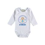 Ben Babamın Oğluyum Baskılı Bebek Zıbını, 6 Ay, Unisex, Beyaz