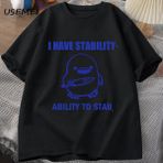 Ben Bıçaklamak Için Istikrar Yeteneği Var T-Shirt Erkek Kadın Moda Ördek Meme Grafik T-Shirt - Siyah - XL