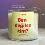 Ben Değilse Kim Kokulu Mum, Dekoratif Mum, Dekorasyon, Soya Wax Mum - Çok Renkli