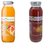 Ben Organic Organik Kayısı Şeftali Elma + Portakal Nar Suyu 2'li Paket - 250 ml