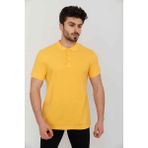 Ben Özgürüm Polo Pike Erkek T-Shirt - Hardal - Sarı