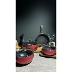 Bena Life 7 Parça Granit Güveç Tencere Seti - Kırmızı - 20 cm