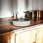 Bena Life Çift Kulp Gri Granit Tencere - Açık Gri - 22