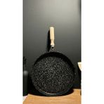 Bena Life Tek Taraflı Granit Döküm Gözleme ve Izgara Tava 35 cm Derin - Siyah