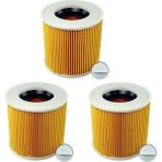 Benagee Karcher Wd3 Premium Elektrikli Süpürgeye Uyumlu 3 Adet Kartuş Filtre (Yurt Dışından) - 1 Adet