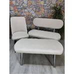 Bench ve Puf Takımı Kılıf Seti - 2 Sandalye, 1 Bench, 1 Puf Örtüsü Kılıfteks - Krem