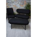 Bench ve Puf Takımı Kılıf Seti - 2 Sandalye, 1 Bench, 1 Puf Örtüsü Kılıfteks - Siyah