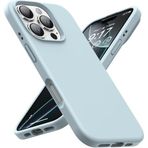 Bene-Qi Apple iPhone 16 Kılıf 6.1" ile Uyumlu, İnce Sıvı Silikon Cep Telefon Kılıfı, Mikrofiber Astar İç Yüzey, Darbe Emici Kapak, Kolay Temizlenebilir Phone Case - Bebe Mavisi