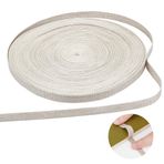 BENECREAT 10 m Keten Ciltleme Bandı, Açık Gri Ciltleme Onarımı için Arşiv Bandı Kumaş Malzemeleri, 10 mm Genişlik, Kitap Ciltleme, Dikiş, El Sanatları için