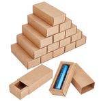 BENECREAT 24 Paket Kraft Hediye Kutusu Katlanabilir Kağıt Çekmecesi Takı için BurlyWood Ruj Örnekleri Parfüm Hediye Kutusu Parti Lezzetleri Mini El İşi için 9,7 x 4,4 x 3 cm