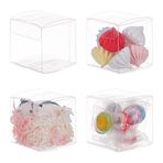 BENECREAT 60PACK 5x5x5 cm Şeffaf Hediye Kutusu Takı Saklama Göstergesi, Düğün, Sevgililer Günü, Çikolata, Şeker