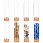 BENECREAT 8 paket cam kubbeli, dekoratif kavanoz, 110 x 30,5 mm kubbe çanlı kapak, mantarlı dekoratif şişe, anneler günü, düğün, parti, küçük sanat projeleri, ev tekstili için