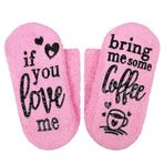 Benefeet Sox Şarap Çorapları Kadınlar Bu Cupcake Çorapları Okuyabilirseniz Komik Sözler Bulanık Kaymaz Hastane Terlik Çorapları, Pembe 3, One Size