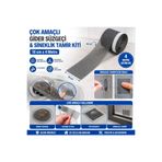 beneficio 10 Cm x 4 Metre Çok Amaçlı Gider Süzgeci ve Sineklik Tamir Kiti Yapışkanlı Fiber File Bant Spatula Aparatlı