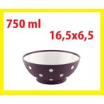 Benekli Renkli Yuvarlak Çerezlik Tabak Kase 750 Ml 16.5x6.5