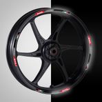 Benelli Kırmızı 3D Reflektif Yansıtma Özellikli Damla Jant Şeridi