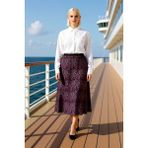 Benerly Kadın A Line Midi Etek Puantiye Desenli %94 Polyester %6 Elastan Fonksiyonel Dayanıklı Şık - Kahverengi - 5XL