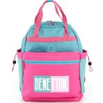 Benetton 03794 Mint Pembe Çift Bölme Sırt Çantası