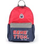 Benetton 03842 Kırmızı Lacivert Çift Bölmeli Sırt Çantası