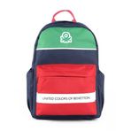 Benetton 03860 Lacivert Kırmızı Çift Bölmeli İlkokul Sırt Çantası