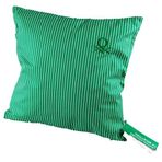 Benetton 100% Pamuk 45*45 Cm Çizgili Kırlent Dolu Yeşil Çizgili