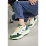 Benetton 10044 Beyaz Yeşil Memory Foam Kadın Sneakers - Beyaz - Yeşil